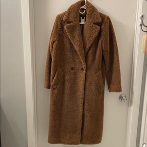Ann Taylor Cozy Brown Sherpa Coat. Never worn. Perfect condition!